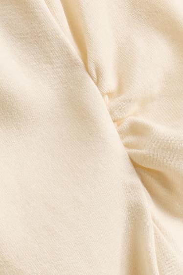 Donna - Maglia a maniche lunghe - slim fit - crema