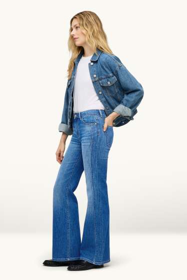 Donna - Flared jeans - vita media - jeans blu