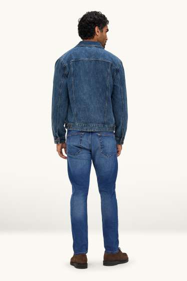 Pánské - Slim tapered jeans - džíny - tmavomodré