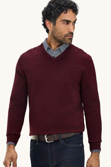 Herren - Set - Pullover und Hemd - 2 teilig - dunkelblau