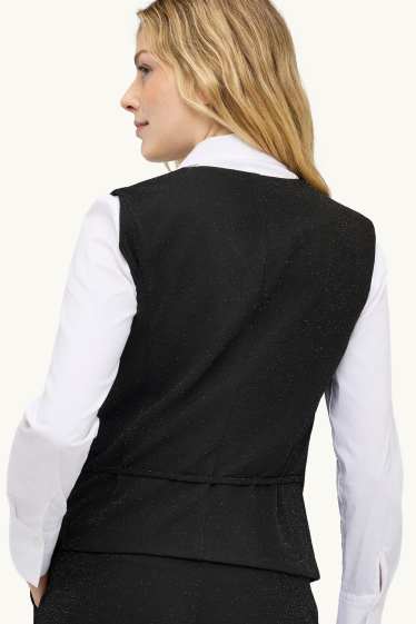 Dona - Armilla formal - entallada - efecte brillant - negre