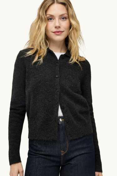 Femmes - Gilet en maille - gris foncé
