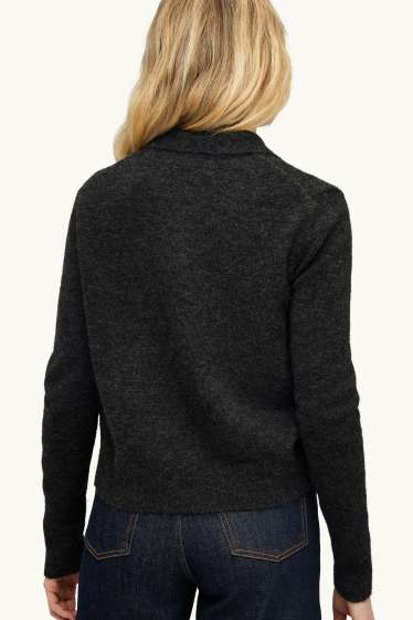 Femmes - Gilet en maille - gris foncé