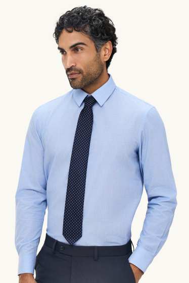 Home - Conjunt - brusa formal i corbata - 2 peces - blau clar