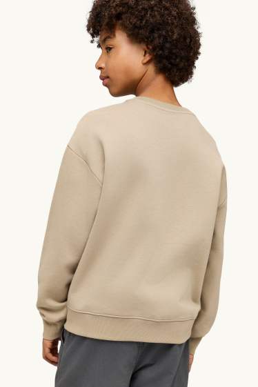 Children Boys - Car - sweatshirt - light brown