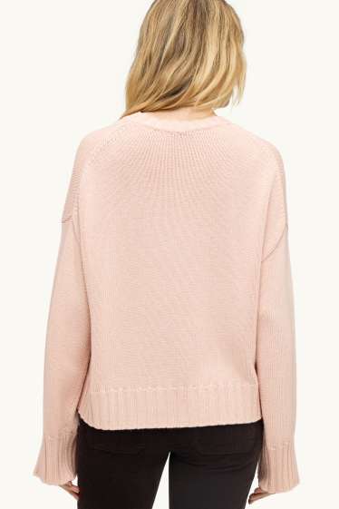 Femmes - Pull en cachemire mélangé - rose tendre