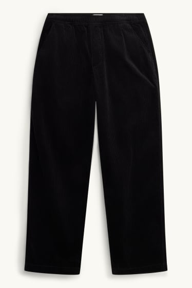 Home - Pantalons de pana - relaxed fit - negre