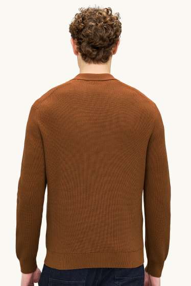 Herren - Pullover - rostbraun
