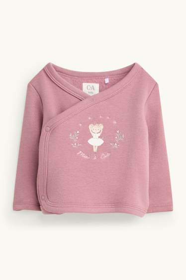 Bébés filles - Ballerine - tenue de Noël nouveau-né - doublée de peluche - blanc / rose