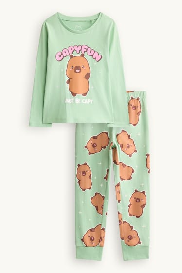 Kinder Mädchen - CapyFun - Pyjama - 2 teilig - mintgrün