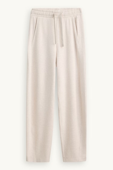 Femmes - Pantalon de jogging en maille - blanc crème