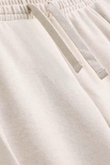 Femmes - Pantalon de jogging en maille - blanc crème