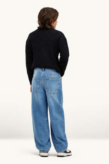 Children Boys - Barrel jeans - thermal jeans - blue denim