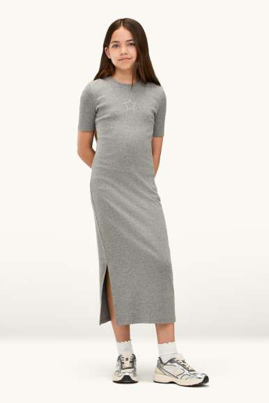 Ster - jurk met strass-steentjes - ribstof