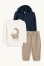 blauw / beige