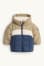 beige / blau
