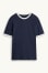 donkerblauw / wit