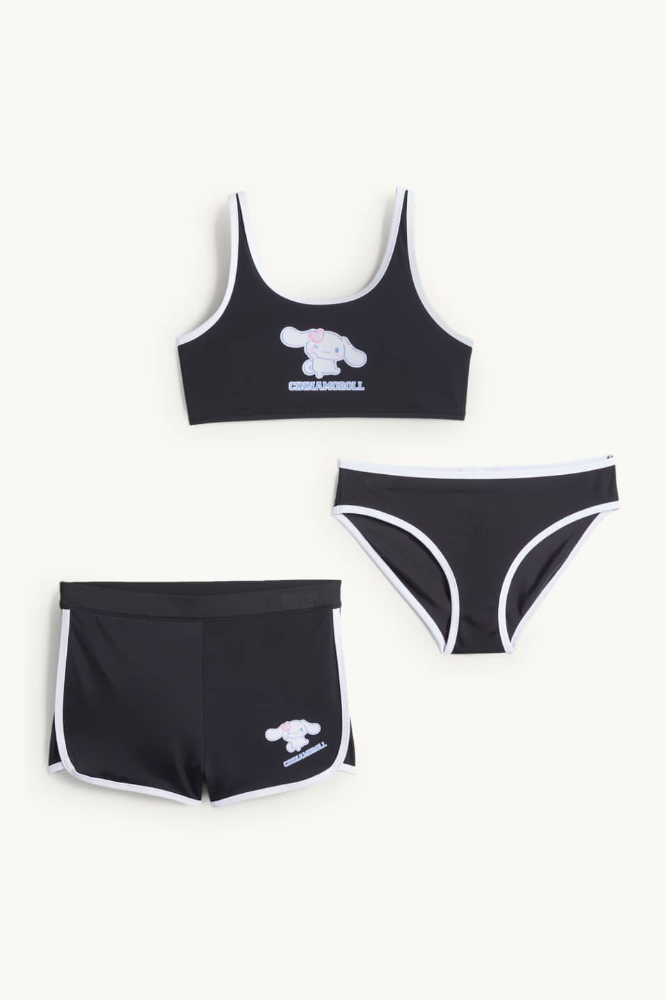 Officiële C&A-zwemshort uit de Cinnamoroll-bikini-en-zwemshortset, als categorieillustratie