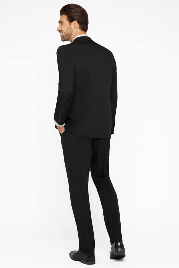 Herren - Anzug - Regular Fit - 4 teilig - schwarz