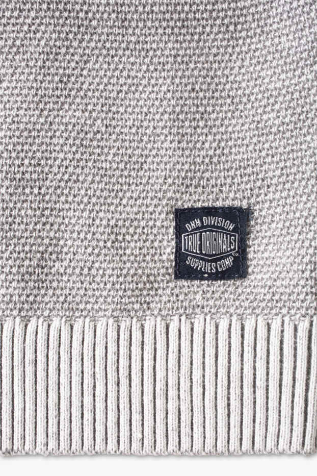 Herren - Pullover - weiß-melange