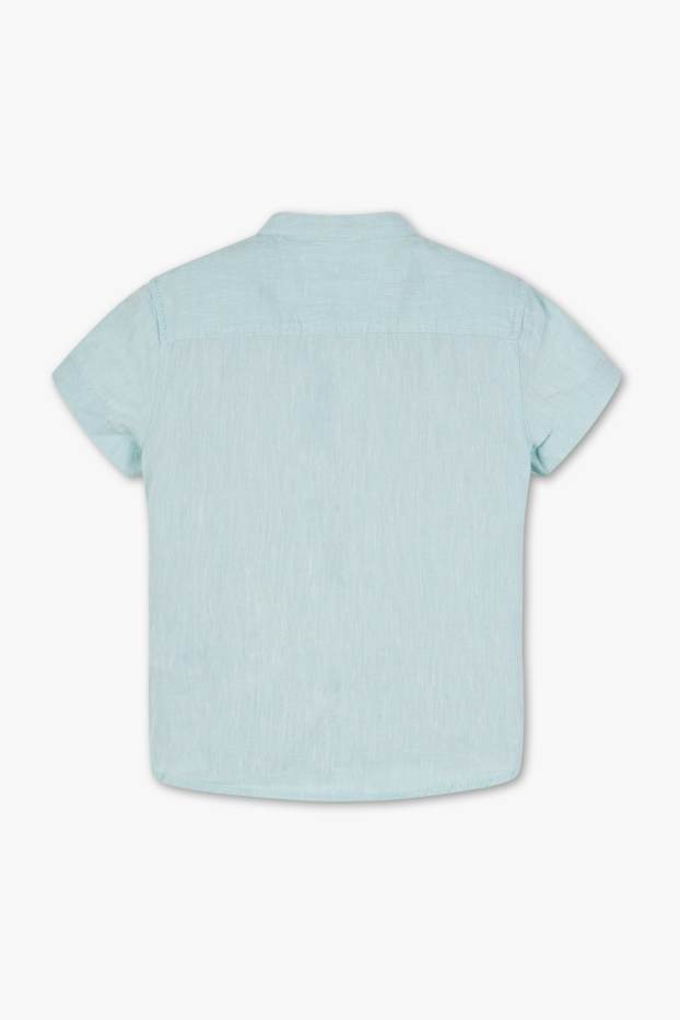 Bambini - Camicia - misto lino - turchese