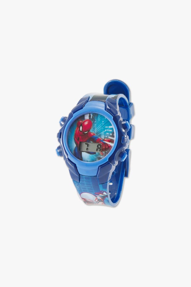 Kinder Jungen - Spider-Man - Armbanduhr - blau