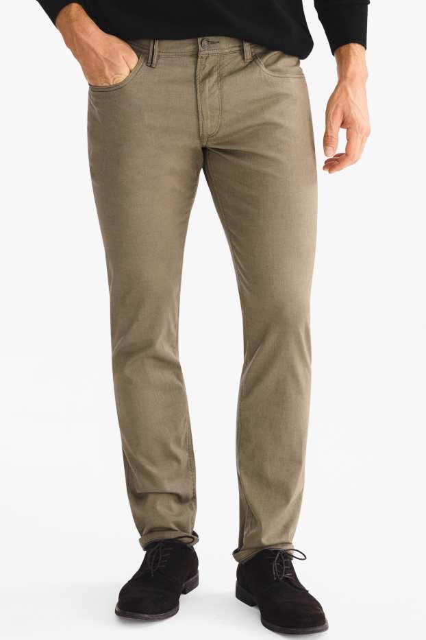 Herren - Hose - Regular Fit - khaki / khaki