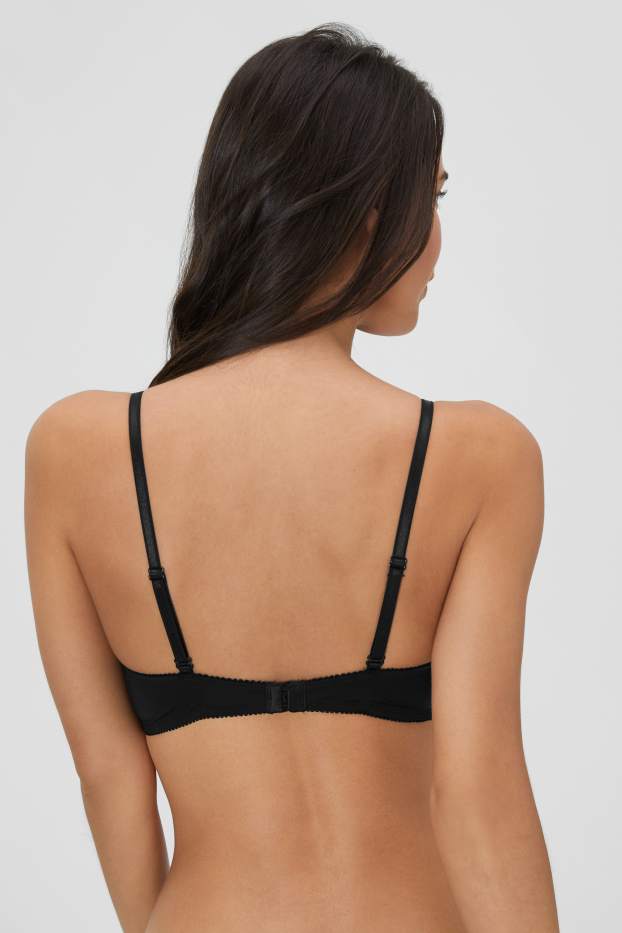 Women - Non-wired bra - padded - black