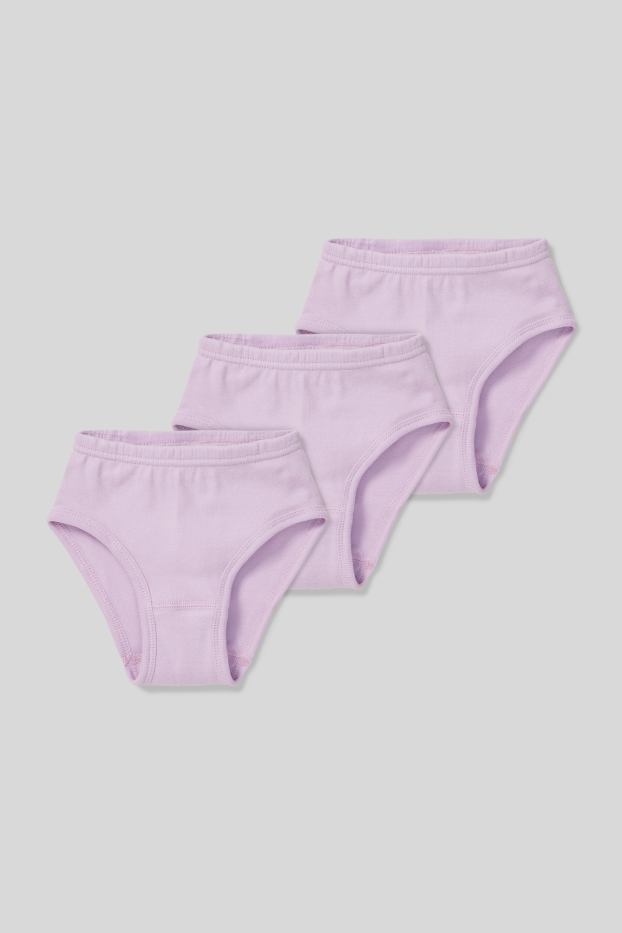 Bambine - Confezione da 3 - slip - viola chiaro
