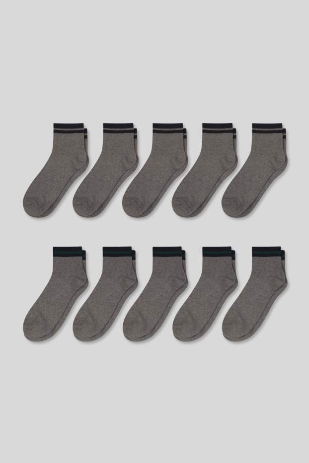 Herren - Multipack 10er - Kurzsocken - grau