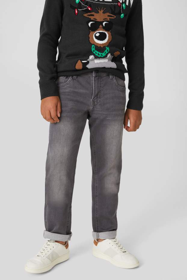 Enfants garçons - Slim jean - jog denim - jean gris