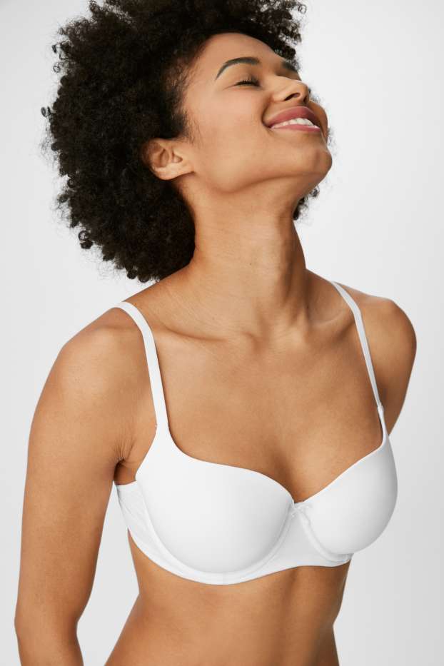 Women - Underwire bra - FULL COVERAGE - padded - white