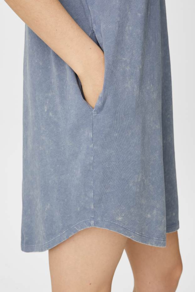 Damen - CLOCKHOUSE - T-Shirt-Kleid - hellblau