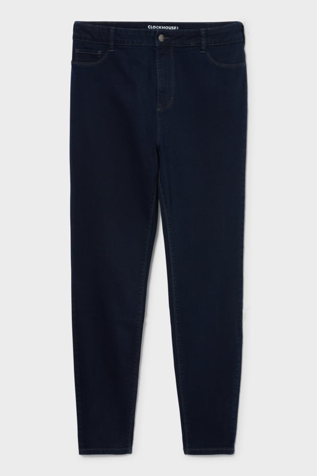 Dames - CLOCKHOUSE - super skinny jeans - high waist - jeansdonkerblauw