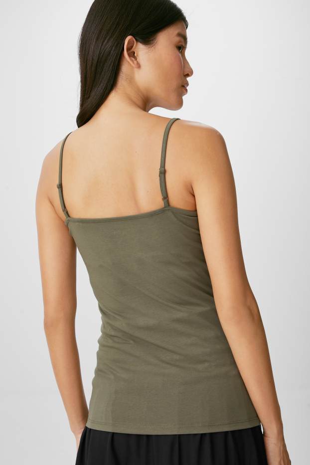 Damen - Basic-Top - khaki