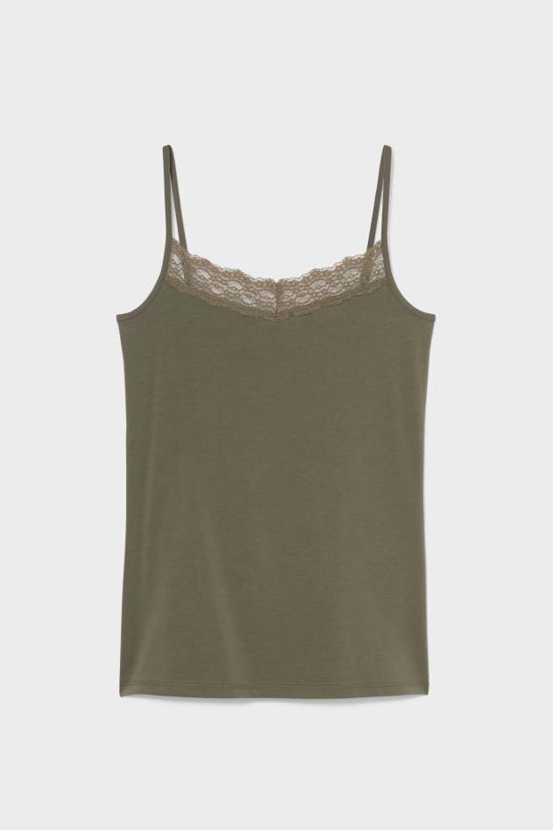 Damen - Basic-Top - khaki