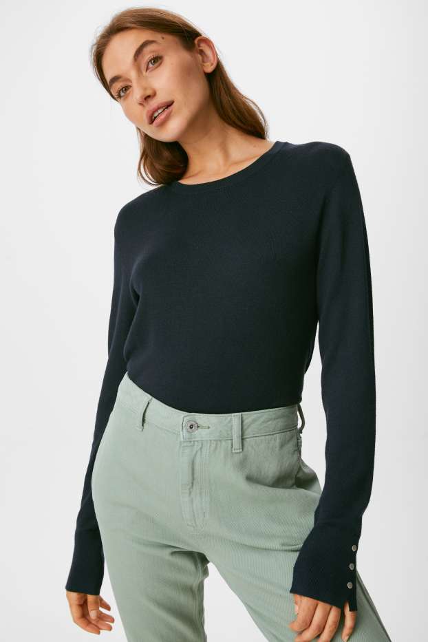 Damen - Pullover - dunkelgrün