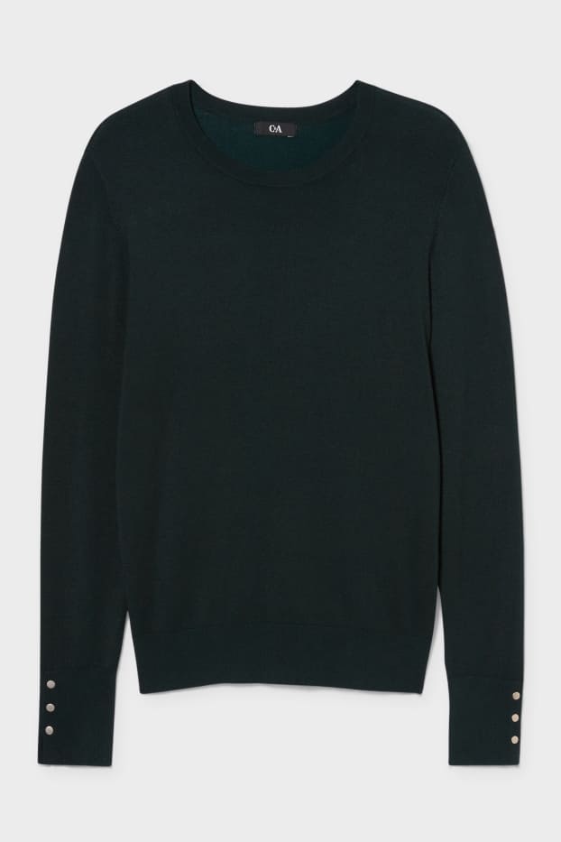 Damen - Pullover - dunkelgrün