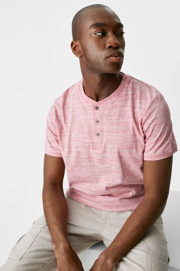 Heren - T-shirt - donker rose
