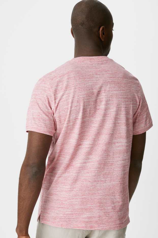 Heren - T-shirt - donker rose