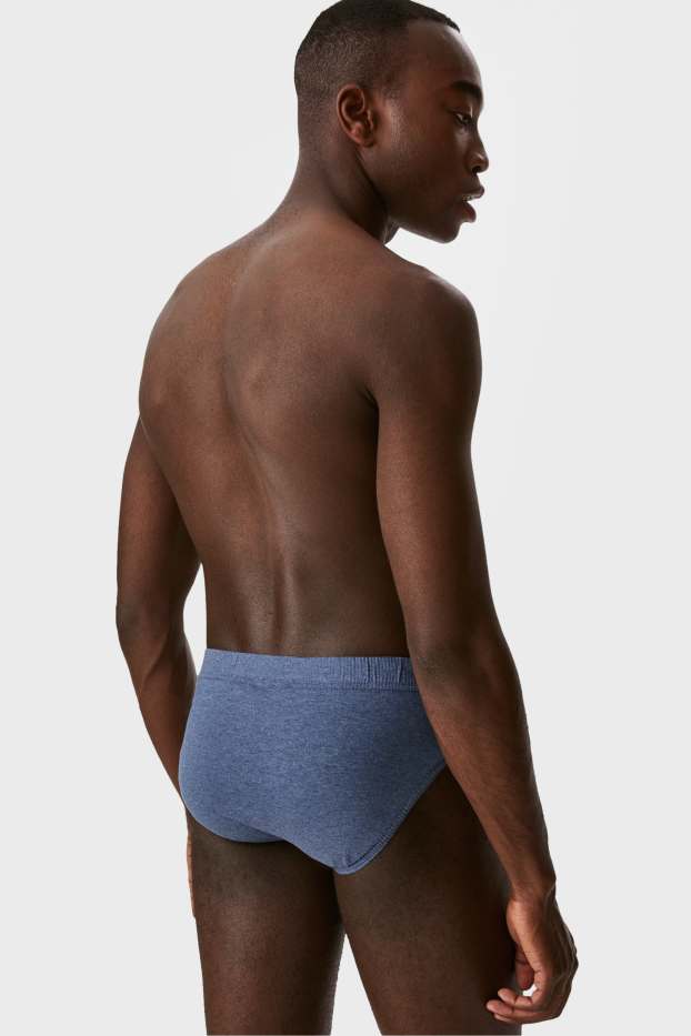 Herren - Multipack 10er - Slip - hellgrau / dunkelblau