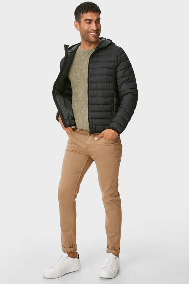 Uomo - Pantaloni di stoffa - slim fit - marrone chiaro