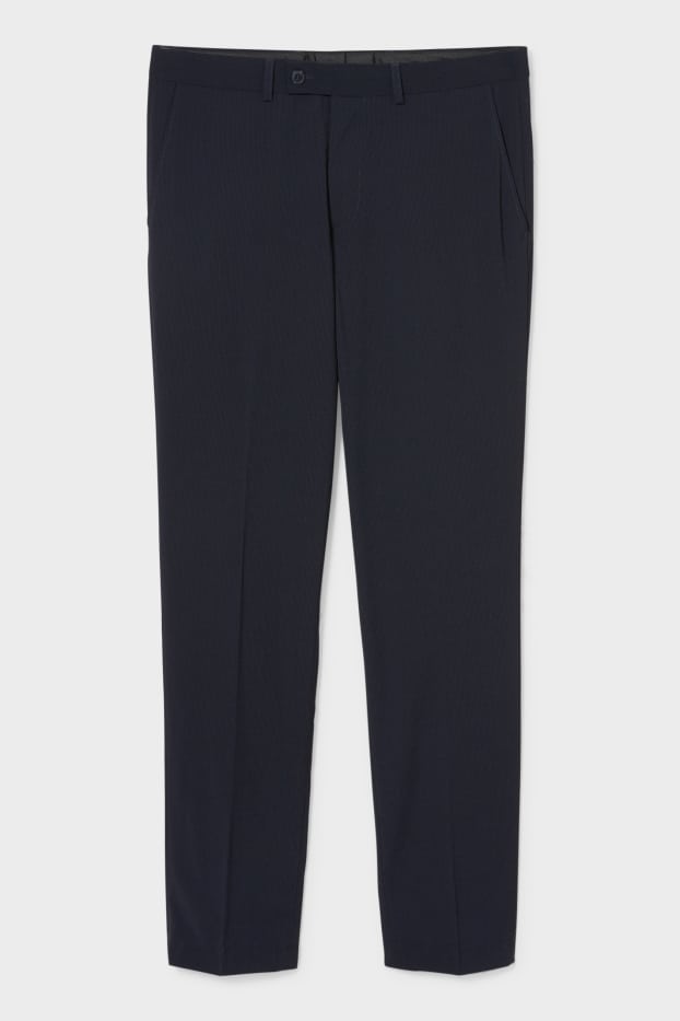 Men - Mix-and-match suit trousers - slim fit - stretch - dark blue