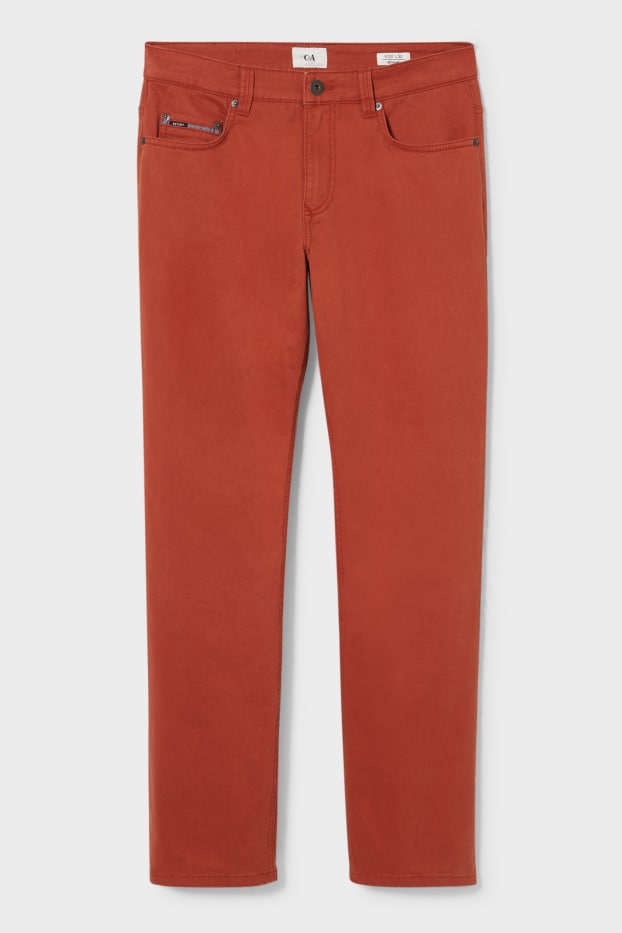 Hommes - Pantalon - regular fit - terracotta