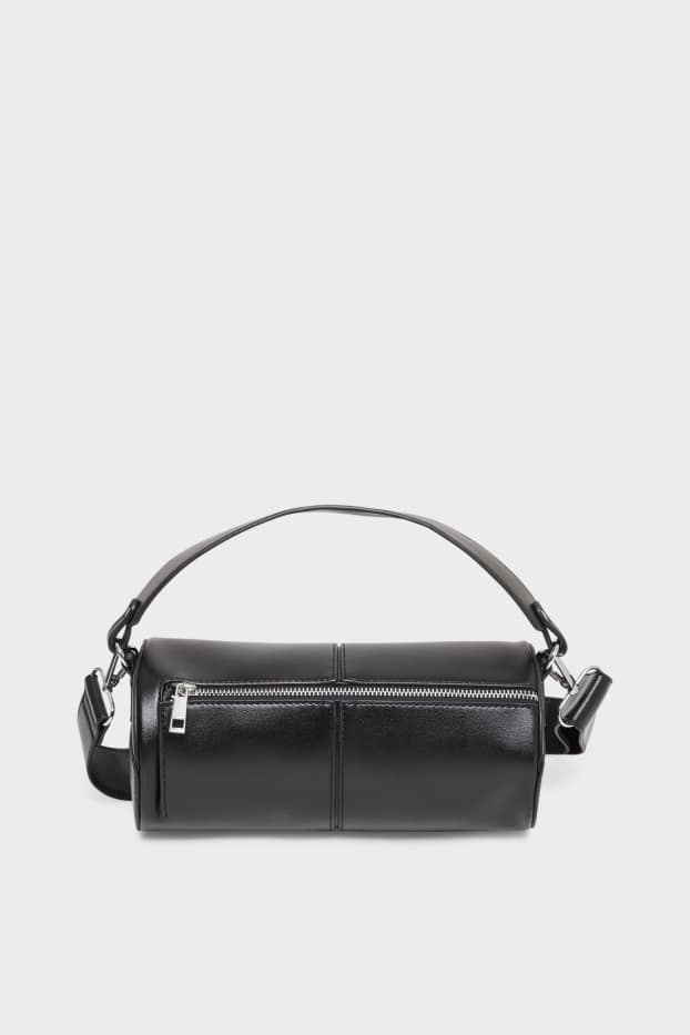 Women - Shoulder bag - faux leather - black