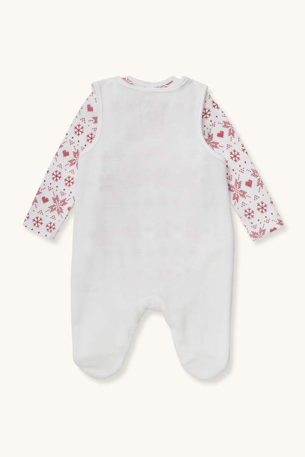 Bébés filles - Ensemble de Noël avec grenouillère - 2 pièces - blanc