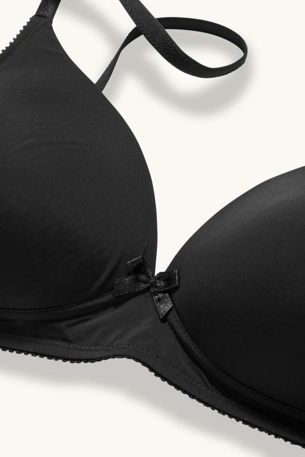 Women - Non-wired bra - padded - black