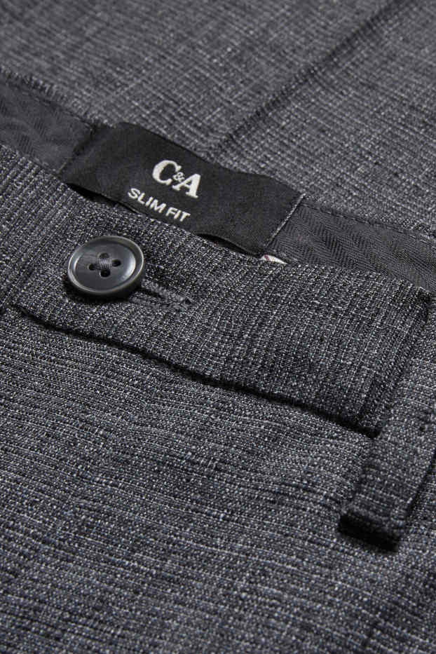 Uomo - Pantaloni coordinabili - slim fit - stretch - LYCRA® - grigio scuro