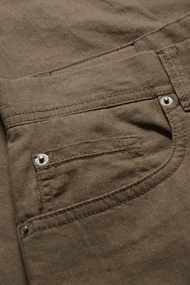 Heren - Broek - Regular Fit - gemengd linnen - kaki