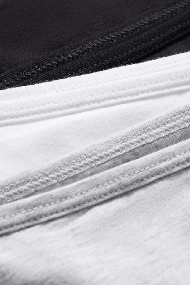 Enfants filles - Lot de 3 - culottes - blanc / noir